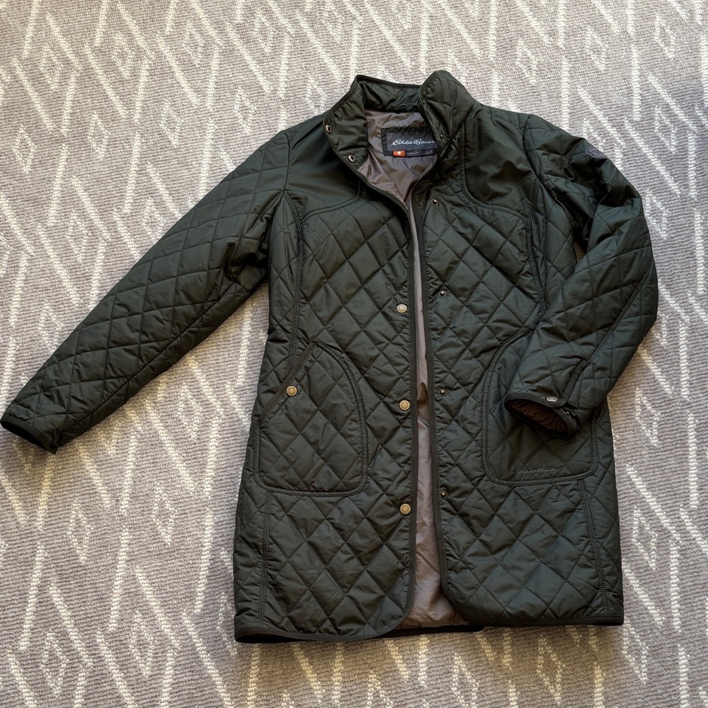 Eddie Bauer Quilted Dark Green Jacket